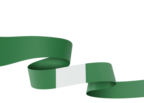 Nigeria flag design national independence day banner element transparent background png