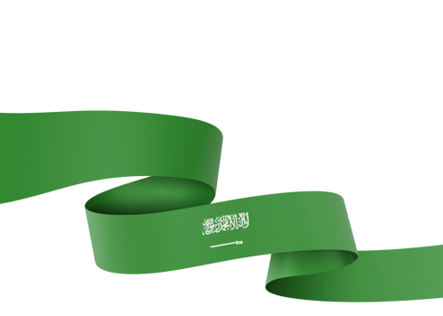 Saudi Arabia flag design national independence day banner element transparent background png