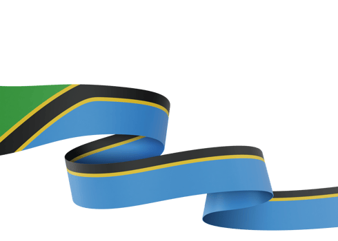 Tanzania flag design national independence day banner element transparent background png