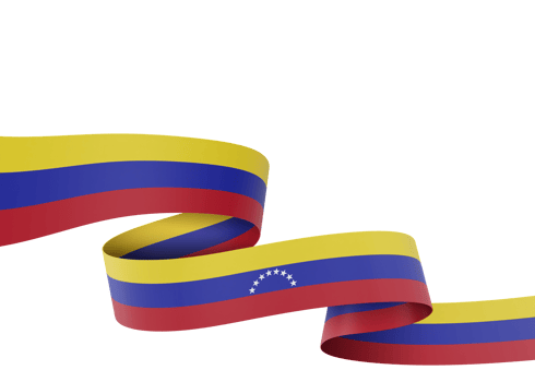 Venezuela flag design national independence day banner element transparent background png