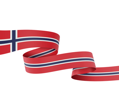 Norway flag design national independence day banner element transparent background png