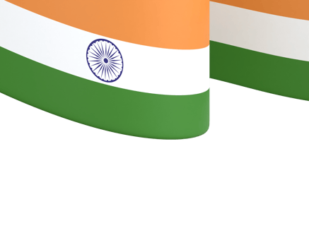 India flag element design national independence day banner ribbon png