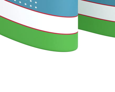 Uzbekistan flag design national independence day banner element transparent background png