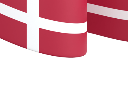 Denmark flag design national independence day banner element transparent background png