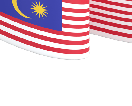 Malaysia flag design national independence day banner element transparent background png