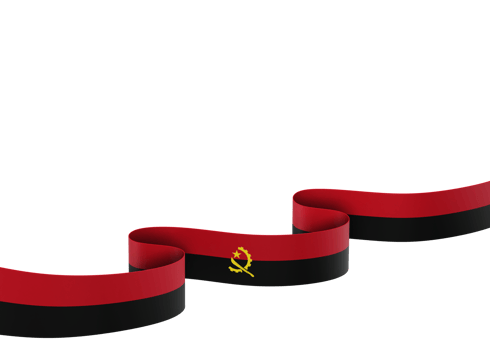Angola flag design national independence day banner element transparent background png