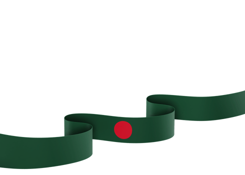 Bangladesh flag design national independence day banner element transparent background png