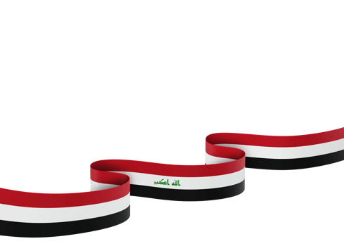 Iraq flag design national independence day banner element transparent background png