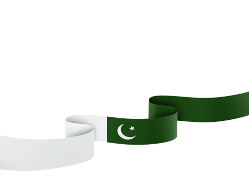 Pakistan flag design national independence day banner element transparent background png