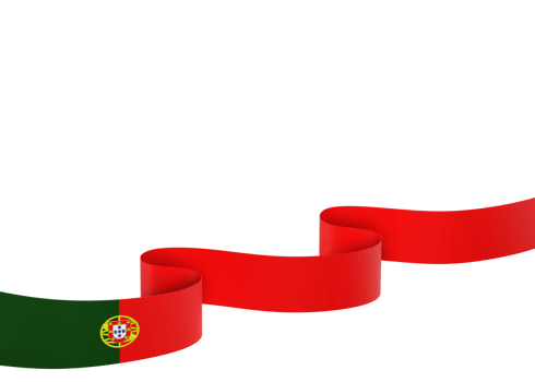 Portugal flag design national independence day banner element transparent background png