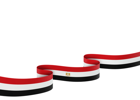 Egypt flag design national independence day banner element transparent background png