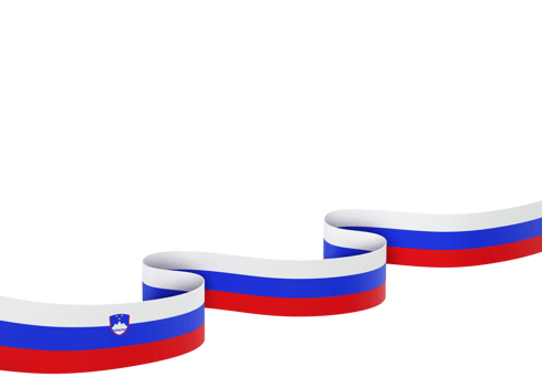 Slovenia flag design national independence day banner element transparent background png
