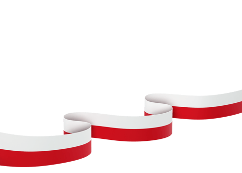 Poland flag design national independence day banner element transparent background png