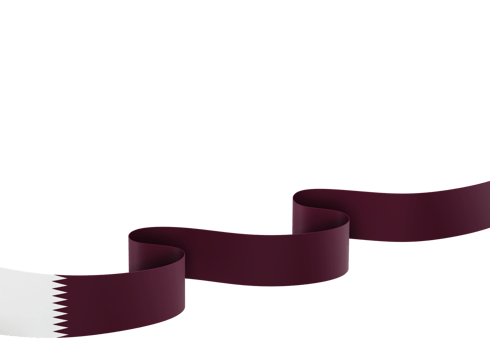 Qatar flag design national independence day banner element transparent background png