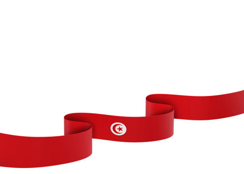 Tunisia flag design national independence day banner element transparent background png