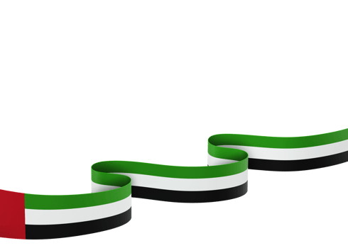 United Arab Emirates flag design national independence day banner element transparent background png