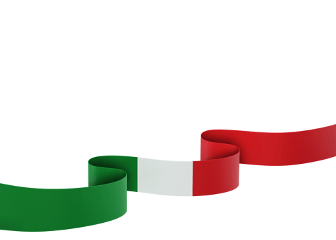 Italy flag design national independence day banner element transparent background png