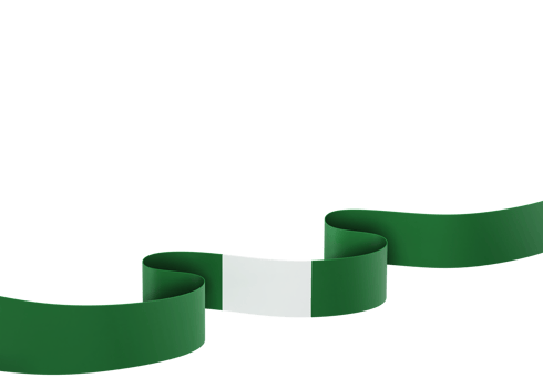Nigeria flag design national independence day banner element transparent background png
