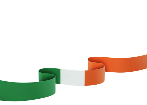 Ireland flag design national independence day banner element transparent background png