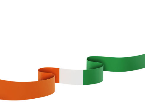 Ivory Coast flag design national independence day banner element transparent background png