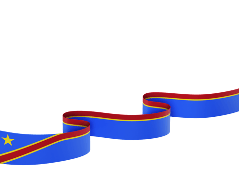 DR Congo flag design national independence day banner element transparent background png