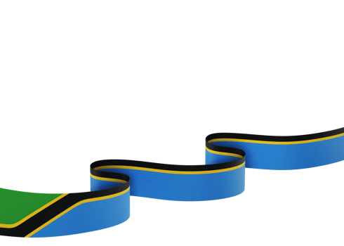 Tanzania flag design national independence day banner element transparent background png