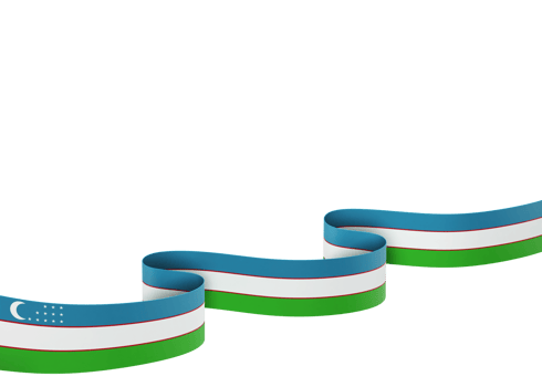 Uzbekistan flag design national independence day banner element transparent background png