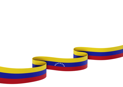 Venezuela flag design national independence day banner element transparent background png