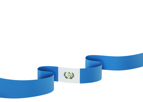 Guatemala flag design national independence day banner element transparent background png
