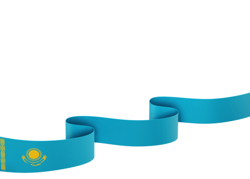 Kazakhstan flag design national independence day banner element transparent background png