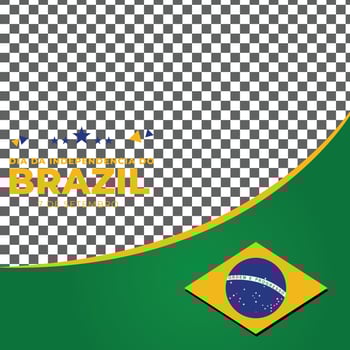 Modern brazil independence day design vector