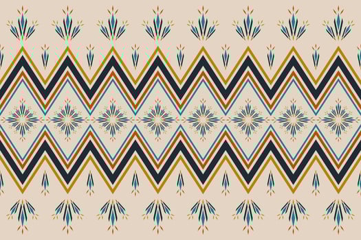 Abstract ethnic flower background. Geometric ethnic seamless pattern traditional. vector