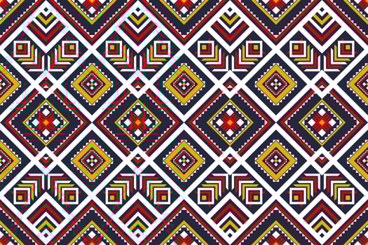 Geometric ethnic seamless pattern in tribal. Fabric ethnic pattern art. vector