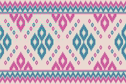 Carpet ethnic pattern art. Ikat seamless pattern in tribal. American, Mexican style. vector