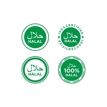 Halal logo design vector stock halal