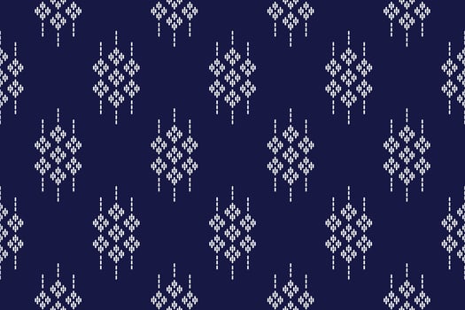 Abstract ethnic ikat background. Geometric seamless pattern in tribal. Fabric Indian style. vector