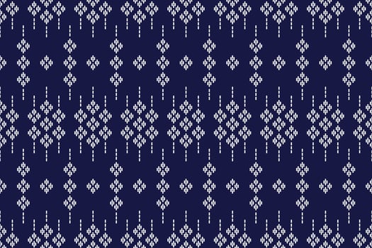 Abstract ethnic ikat background. Geometric seamless pattern in tribal. Fabric Indian style. vector