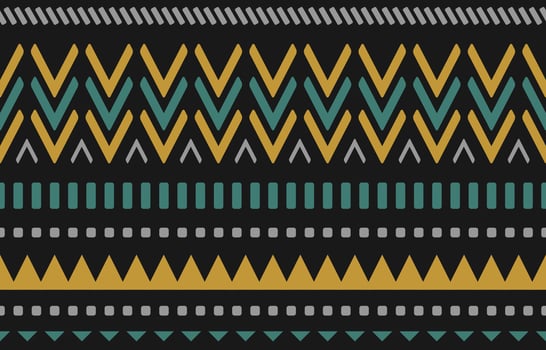 Geometric ethnic seamless pattern in tribal. Aztec American and Mexican style. vector
