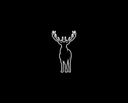 deer outline vector silhouette