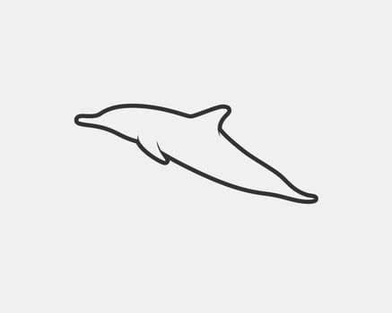 dolphin outline vector silhouette