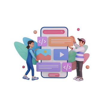 teenager create content marketing 3d character illustration png
