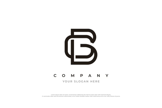 Initial Letter GB Logo or BG Monogram Logo Design Vector Template