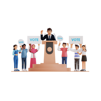 people are voting 3d character illustration png