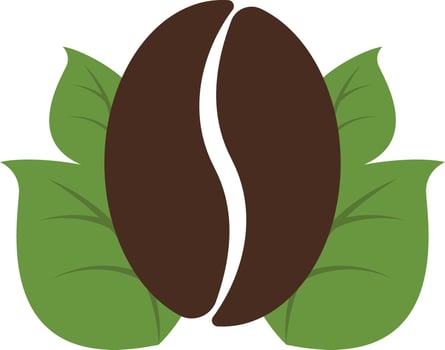 coffee bean flat design vector concept