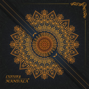 Golden color abstract and luxury mandala background design vector