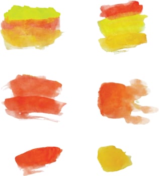 watercolor brush stroke set vector