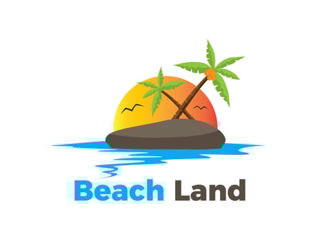 Beach Land Logo vector