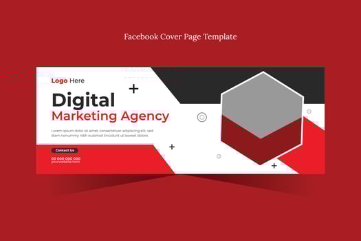 Digital Marketing Facebook Cover vector