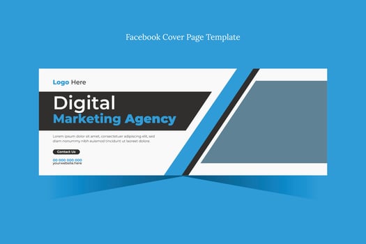 Digital Marketing Facebook Cover vector