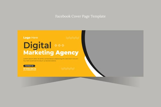 Digital Marketing Facebook Cover vector